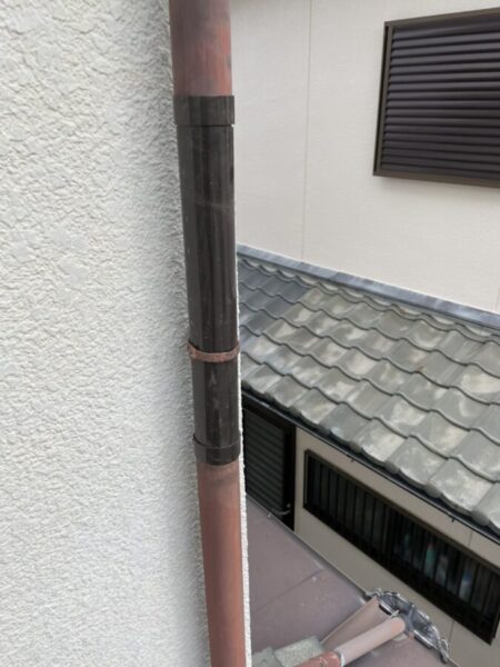 大阪市にて屋根修理〈雨樋補修・瓦交換〉 施工後