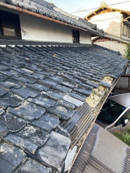 泉大津市にて屋根修理〈瓦屋根漆喰補修〉 施工前