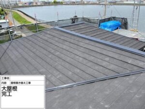 大阪府泉南市にて屋根修理〈セメント瓦葺き替え〉 施工後